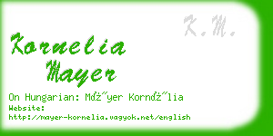 kornelia mayer business card